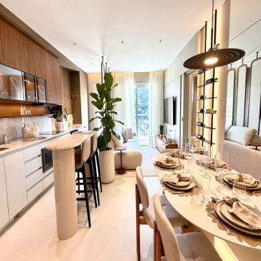 Apartamento 2 dormitórios na praia brava mobiliado 
